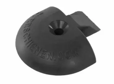 Tapa/terminal redondo color gris antracita para barra de aluminio con espaciadores para ganchos remolque autocaravana / camper. Ref. 21-445771