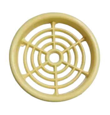 Rejilla de ventilación para muebles redonda de 60 mm (crema)