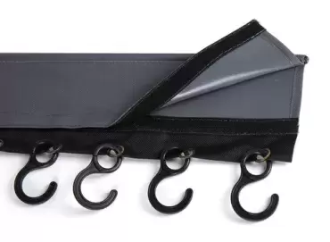 Guía textil para avance con 8 ganchos para autocaravana, caravana y camper.