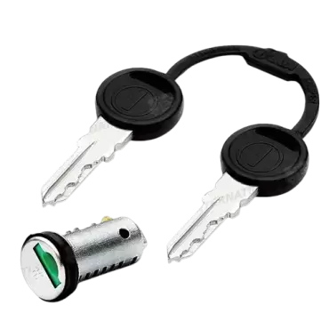 Un bombín Zadi más llaves, modelo verde.