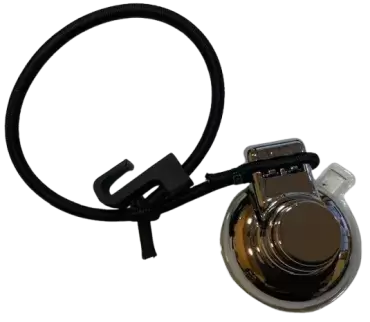 Ventosa con soporte de enganche, goma elástica y gancho para correa especial para los protectores térmicos exteriores.